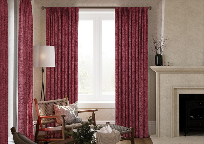 Maurice, Raspberry - Made to Measure Curtains - Image 3